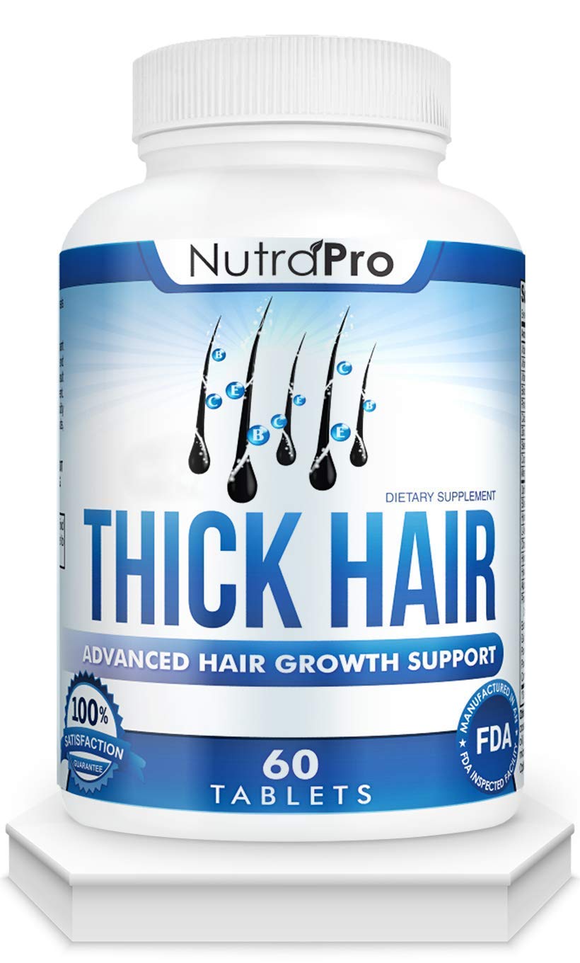 Thick Hair Growth Vitamins- Hair Growth Pills With DHT Blocker Stimulates Faster Growth for Weak, Thinning Hair-Biotin Hair Supplements with Keratin &