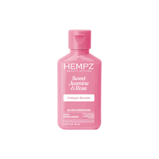 Hempz Mini Collagen-Infused Jasmine & Rose Body Moisturizer, 2.25 oz - Paraben-Free, Vegan, Cruelty-Free Beauty & Personal Care Hempz