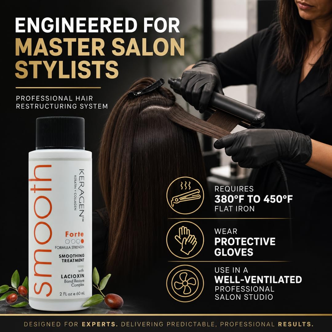 KERAGEN Professional Keratin Smoothing Hair Treatment, Frizz Control 2 oz