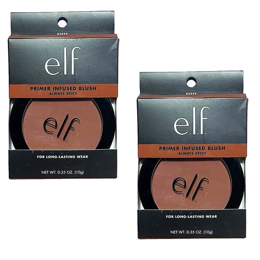 Pack of 2 e.l.f. Primer-Infused Blush, Always Spicy 83094 Beauty & Personal Care e.l.f.