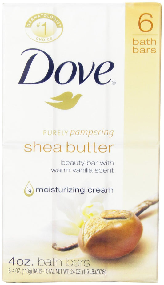 Dove Nourishing Care, Shea Butter Beauty Bar, (6 Count of 4 Oz Each) Beauty & Personal Care Dove