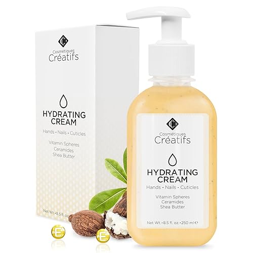 Cosmétiques Créatifs Moisturizing Hand Cream for Dry, Cracked Hands, Nails and Cuticles - 8.5 fl. oz. - Anti-Aging Skin Moisturizer with Vitamin E Beauty & Personal Care Cosmétiques Créatifs