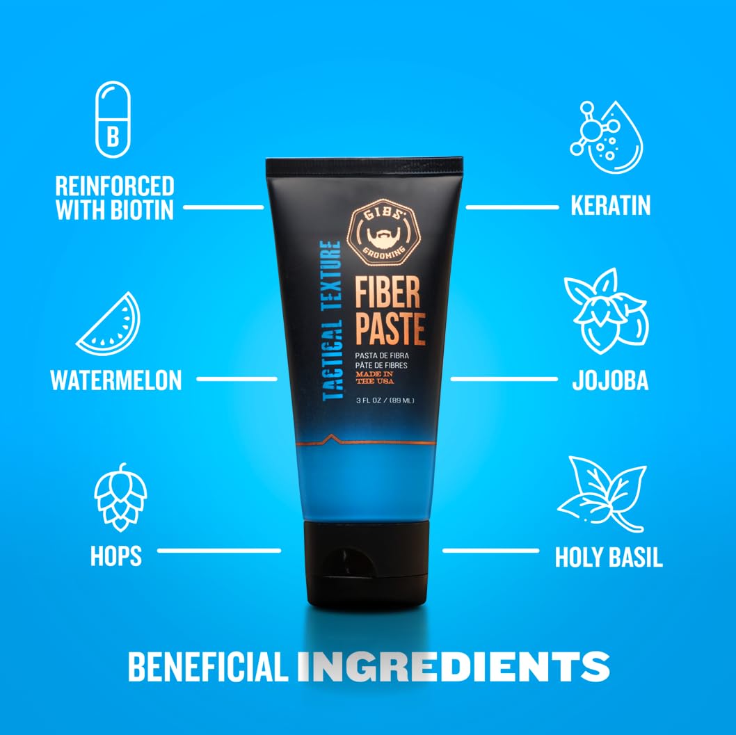 GIBS Grooming Tactical Texture Texturizing Fiber Paste, 3 Fl Oz Beauty & Personal Care GIBS