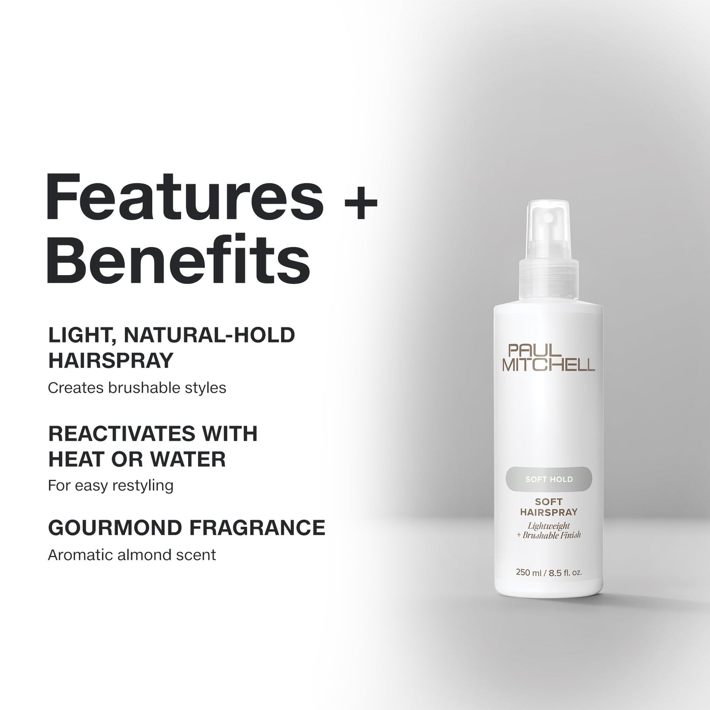 Paul Mitchell Soft Hairspray, Lightweight, Soft Hold + Brushable Finish, For All Hair Types, 8.5 fl oz Beauty & Personal Care Paul Mitchell