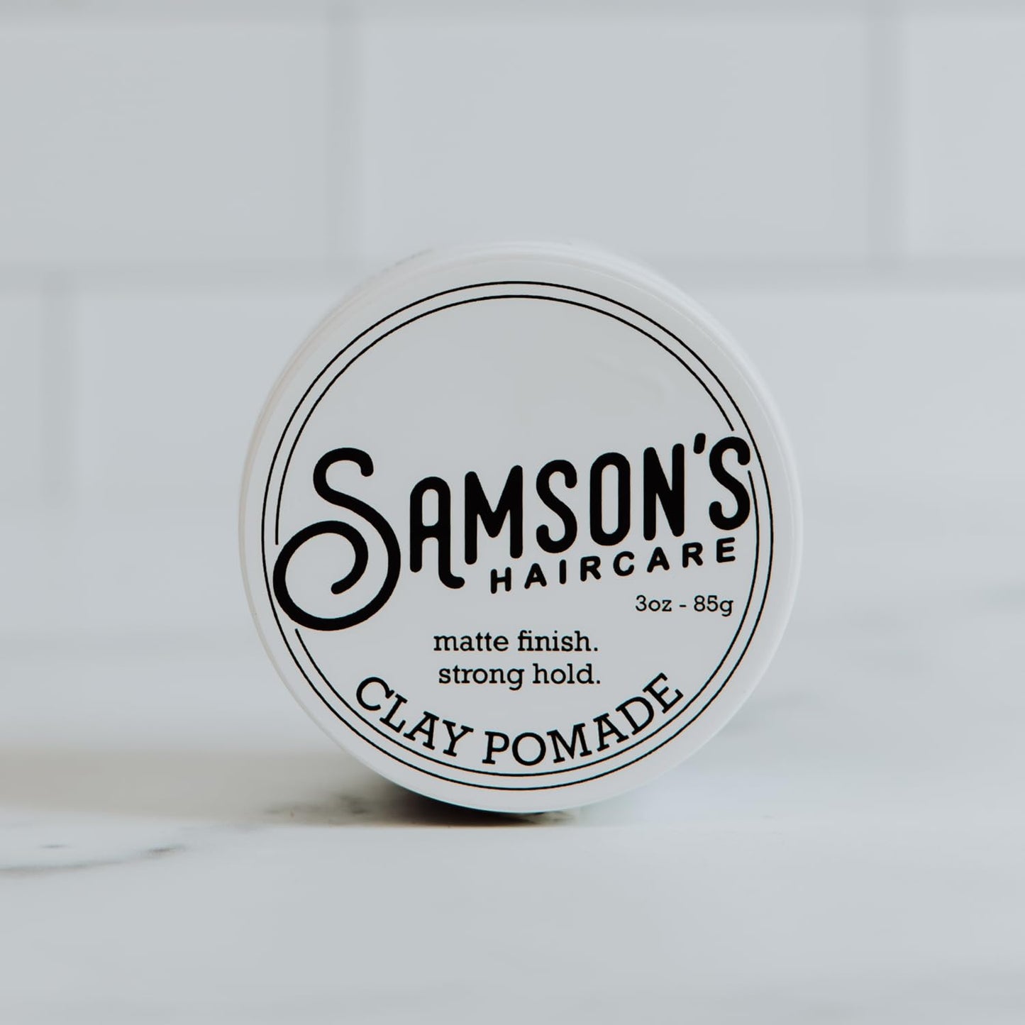SAMSON'S HAIRCARE Lightweight, Medium Hold, No-Shine, Water-Based Clay Pomade - Nourishes and Holds Hair, 3 oz. Beauty & Personal Care SAMSON'S HAIRCARE