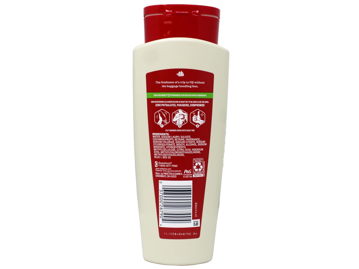 Old Spice Fresher Collection Fiji Scent Men's Body Wash 16 Oz (Pack of 3) Beauty & Personal Care Old Spice