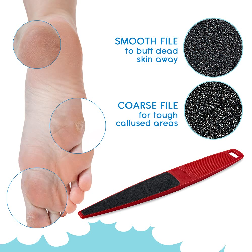 Flowery Original Swedish Clover Red Foot File, Pedicure Foot Scrubber, 60/100 Grit - RED Beauty & Personal Care Flowery