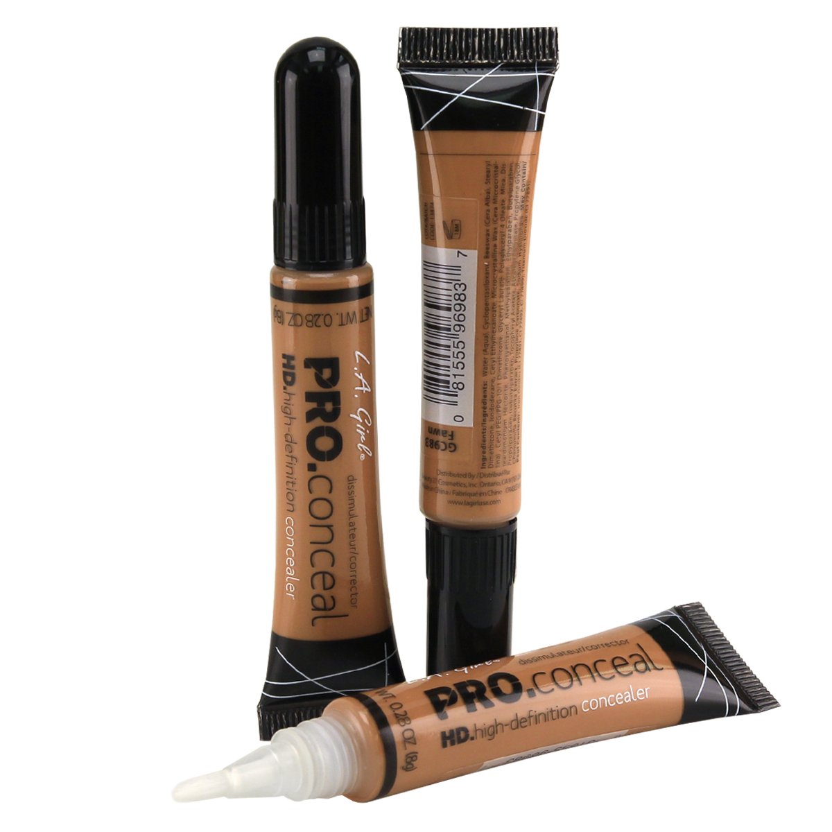 LA Girl HD Conceal High Definition Pro Concealer GC983 Fawn bundle 3-Pack Beauty & Personal Care L.A. Girl