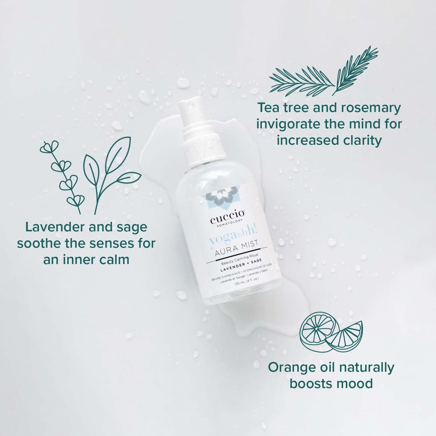 Cuccio Somatology Yogahhh Aura Mist by Cuccio for Unisex - 4 oz Mist Beauty & Personal Care cuccio SOMATOLOGY