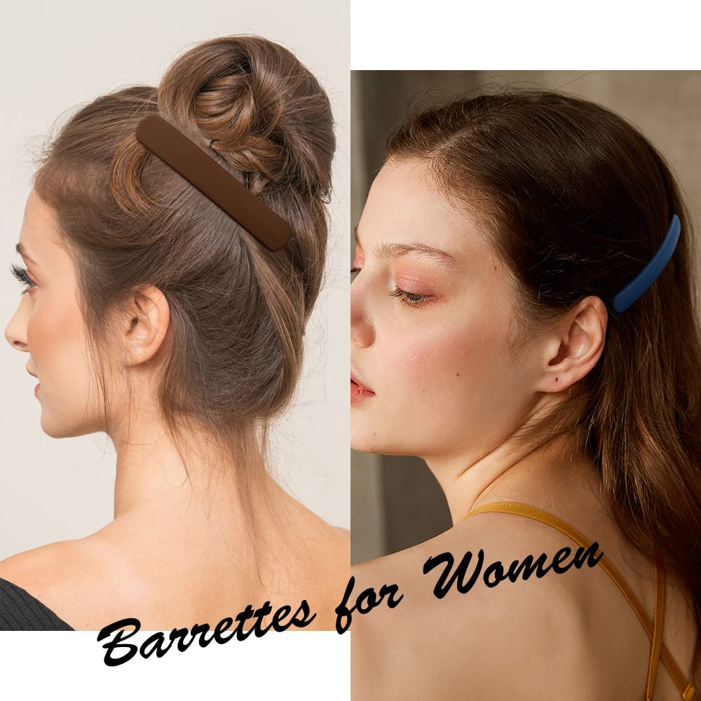ATODEN Hair Claw Clips for Women - 3Pcs Matte Barrettes for Thin Fine Hair, 3.54" Flat Pins, French Clips for Short Medium Hair, Hair Accessories Beauty & Personal Care Atoden