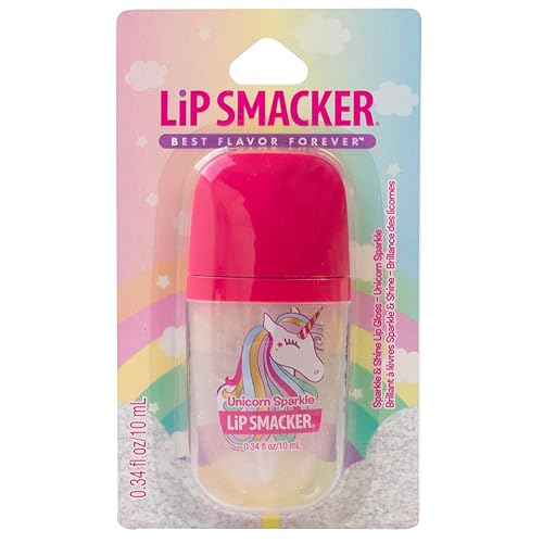 Lip Smacker Sparkle & Shine Lip Gloss, Blendable Glitter High Shine, Moisturizing Formula, Cruelty-Free - Unicorn Sparkle Beauty & Personal Care Lip Smacker