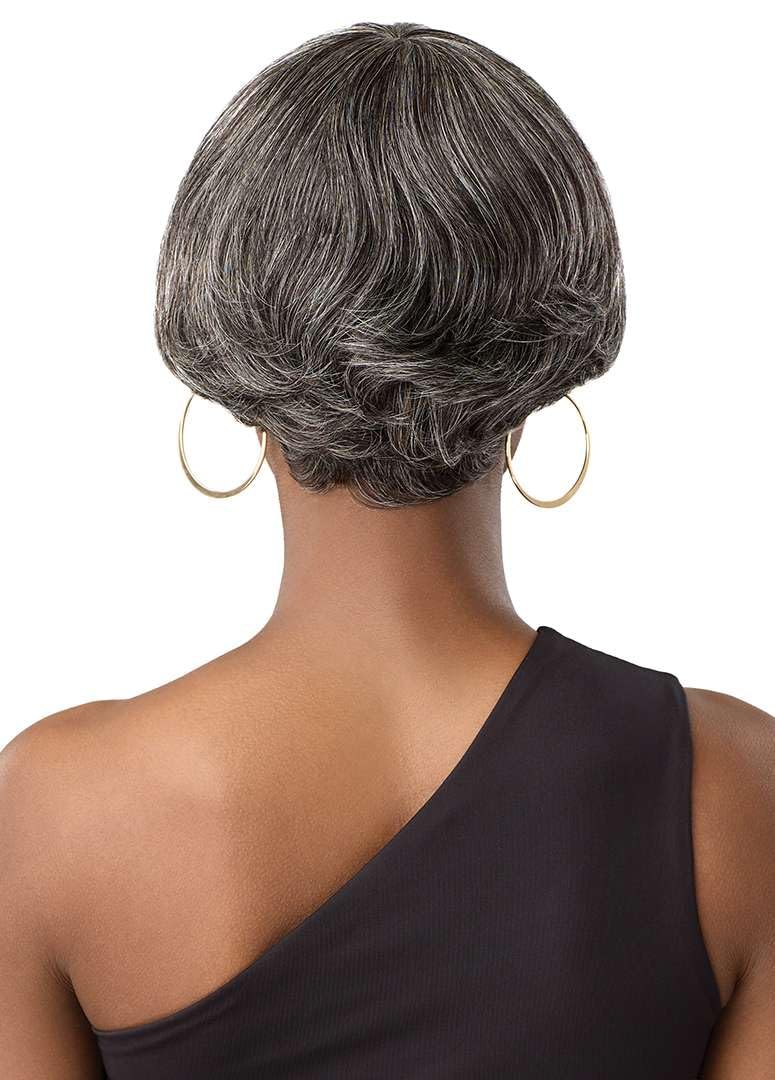 Outre Fab & Fly Full Cap Wig Gray Glamour - Human Hair - Mikah (HL34/51)