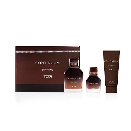 TUMI CONTINUUM [12:00 GMT] - Bold Cologne for Men with Smoky Fragrance - 3.4 oz & 1.0 oz Eau de Parfum, 6.7 oz Body Wash Beauty & Personal Care TUMI