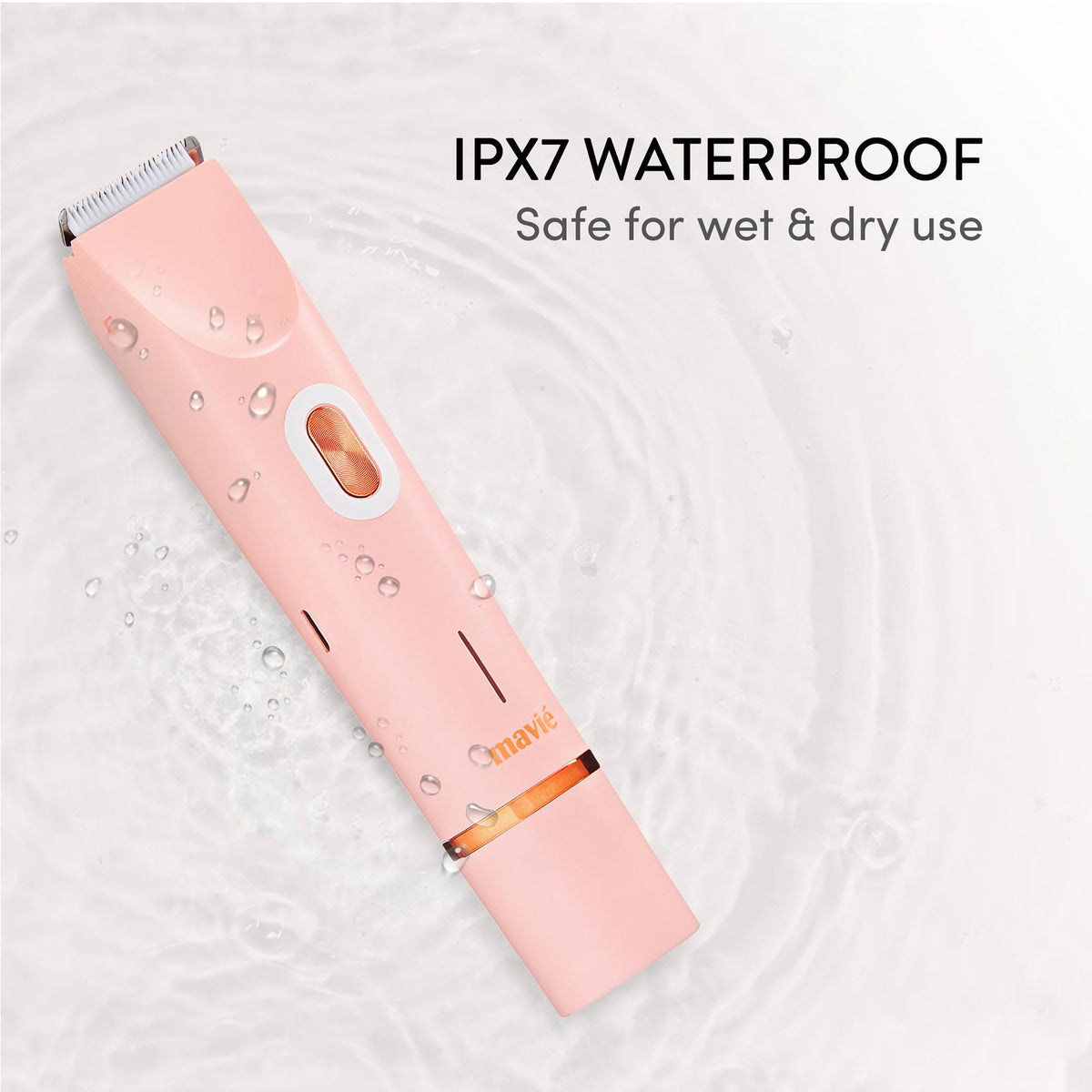 MAVIÉ Dual Head Bikini Trimmer for Women, Electric Razor for Face & Body, Painless Hair Removal Tool, Precision & Body Shaving Heads, Cordless Beauty and Personal Care MAVIÉ