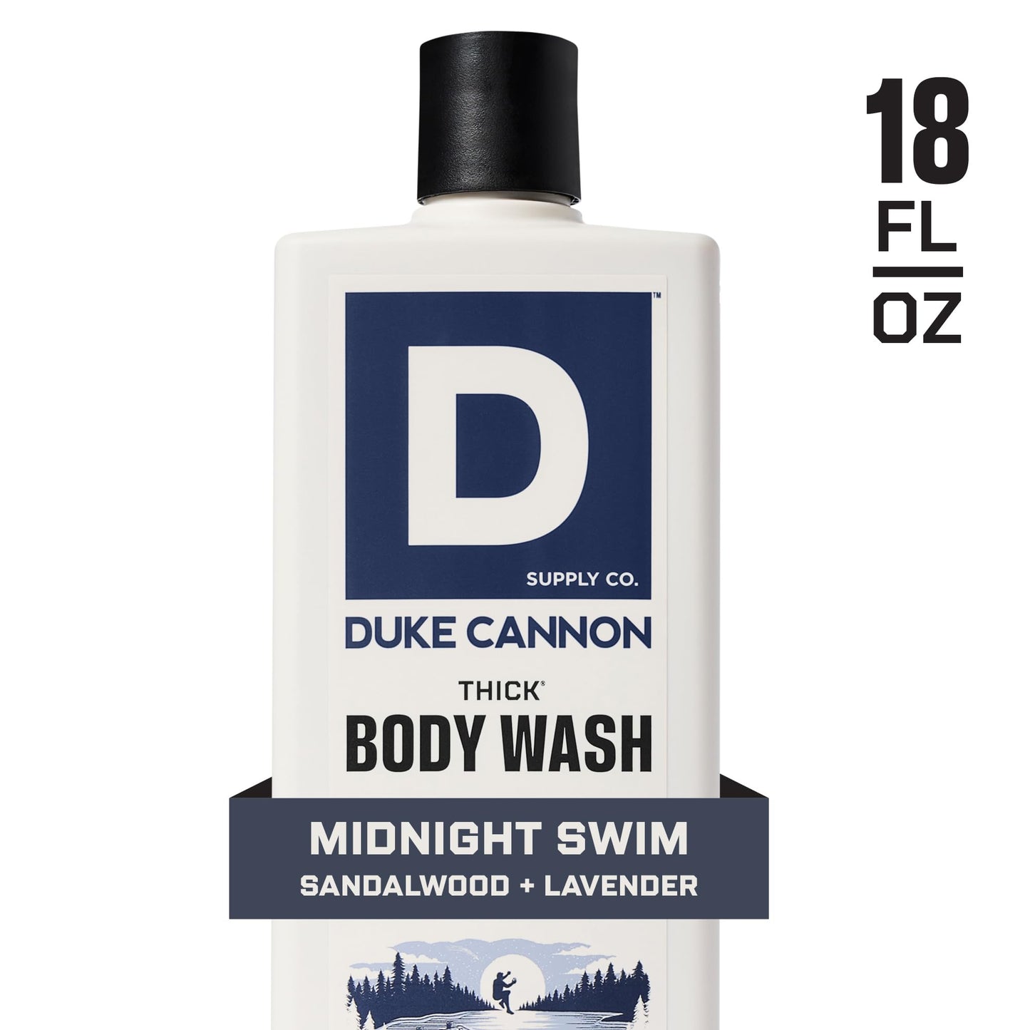 Duke Cannon Midnight Swim Body Wash - Thick High Viscosity Men's Body Wash, Exfoliating and Moisturizing Formula, Sea Grass and Sandalwood Scents Beauty & Personal Care Duke Cannon Supply Co.