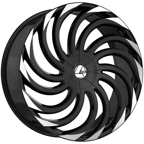 Azara AZA-534 20x8.5 5x108 5x114.3 +35 Cb 74.1 Gloss Black & Machined Beauty & Personal Care Azara