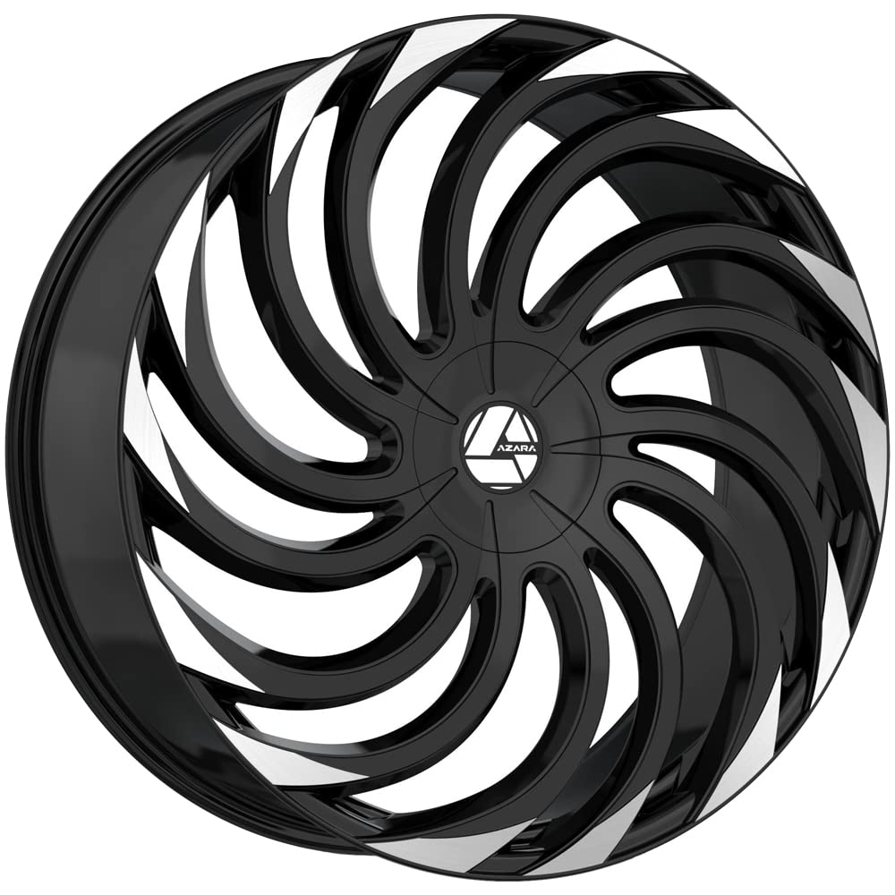 Azara AZA-534 20x8.5 5x108 5x114.3 +35 Cb 74.1 Gloss Black & Machined Beauty & Personal Care Azara