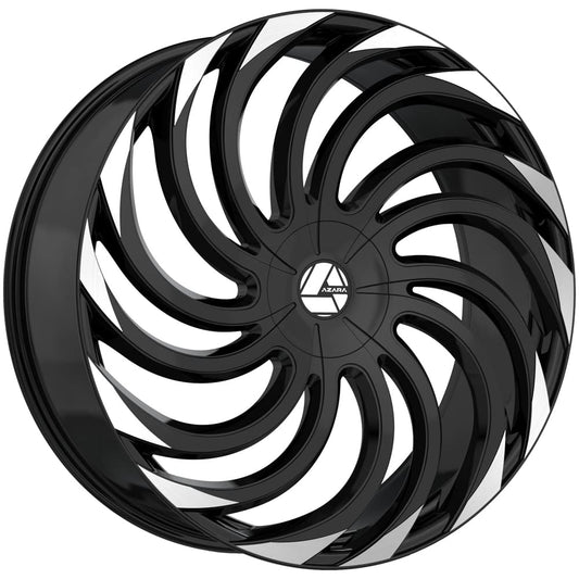 Azara AZA-534 20x8.5 5x114.3 5x120 +35 Cb 74.1 Gloss Black & Machined Beauty & Personal Care Azara