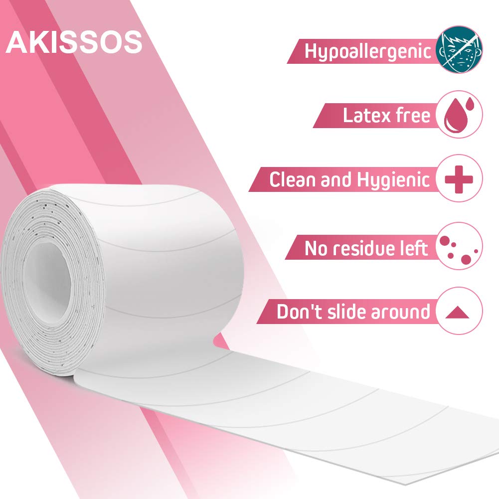 Foam Eye Pads for Eyelash Extensions - Akissos 125 PCS Pre Cut Medical Foam Tape Under Eye Pads Lash Extension Supplies Beauty Tools Lint Free Beauty & Personal Care Akissos