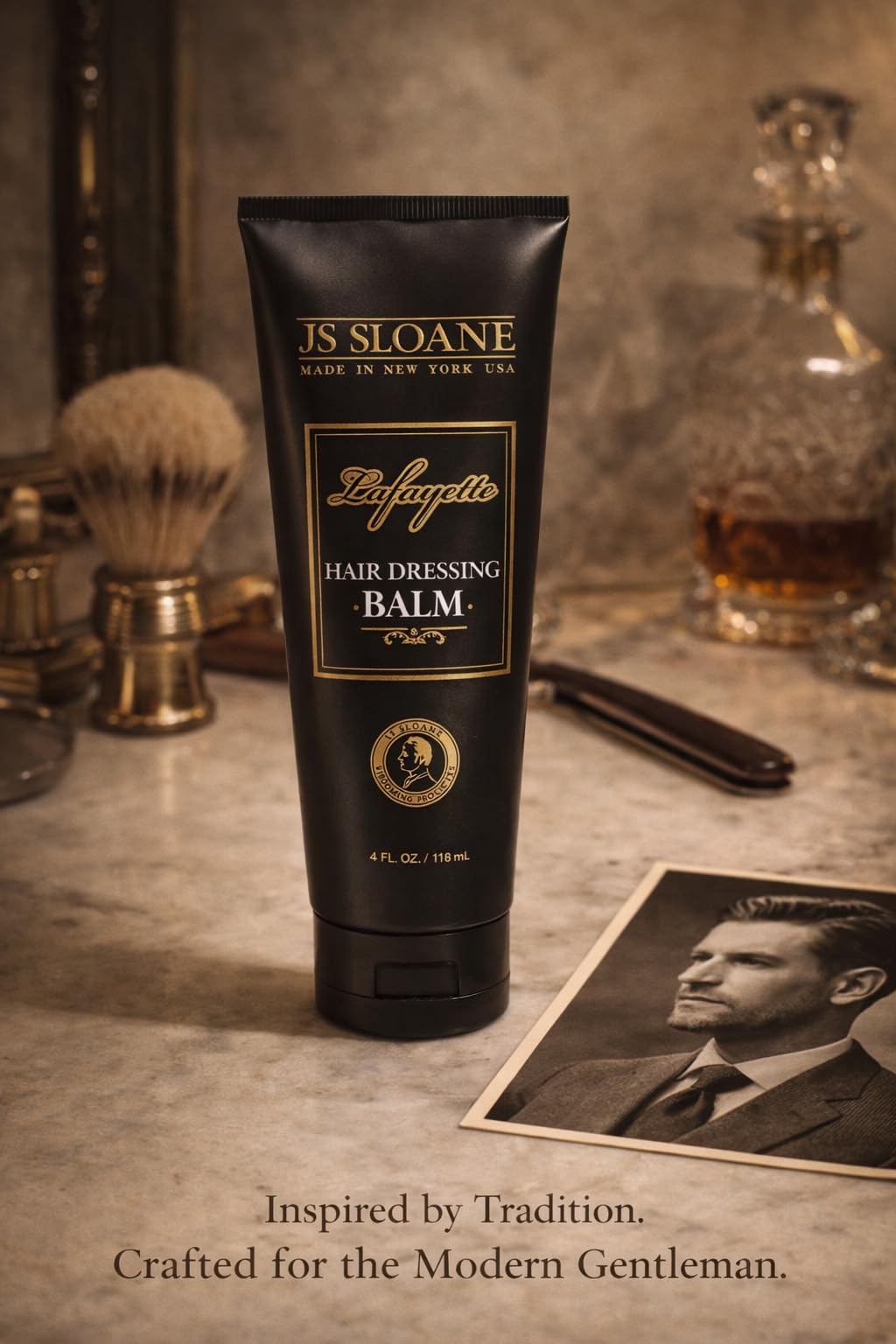 JS Sloane Hair Dressing Balm for Men - Lightweight Styling Cream for Shine & Texture - Restores Dry, Thick & Coarse Hair - Non-Greasy, Medium Hold Beauty & Personal Care JS Sloane