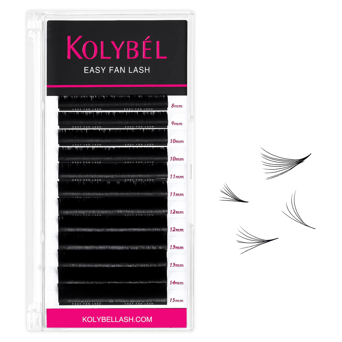 KOLYBEL Eyelash Extensions Easy Fan Lashes 0.07 Thickness C Curl 11mm Single Length Auto Blooming Lash Extension Volume Lashes Lasting Self Fanning Beauty & Personal Care Kolybel