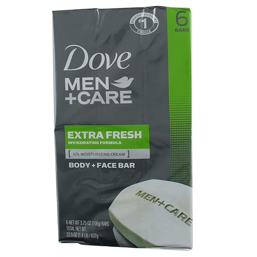 Dove Men+Care Body & Face Bars, Extra Fresh, 4.25 oz bars, 6 ea (Pack of 3) Beauty & Personal Care Dove