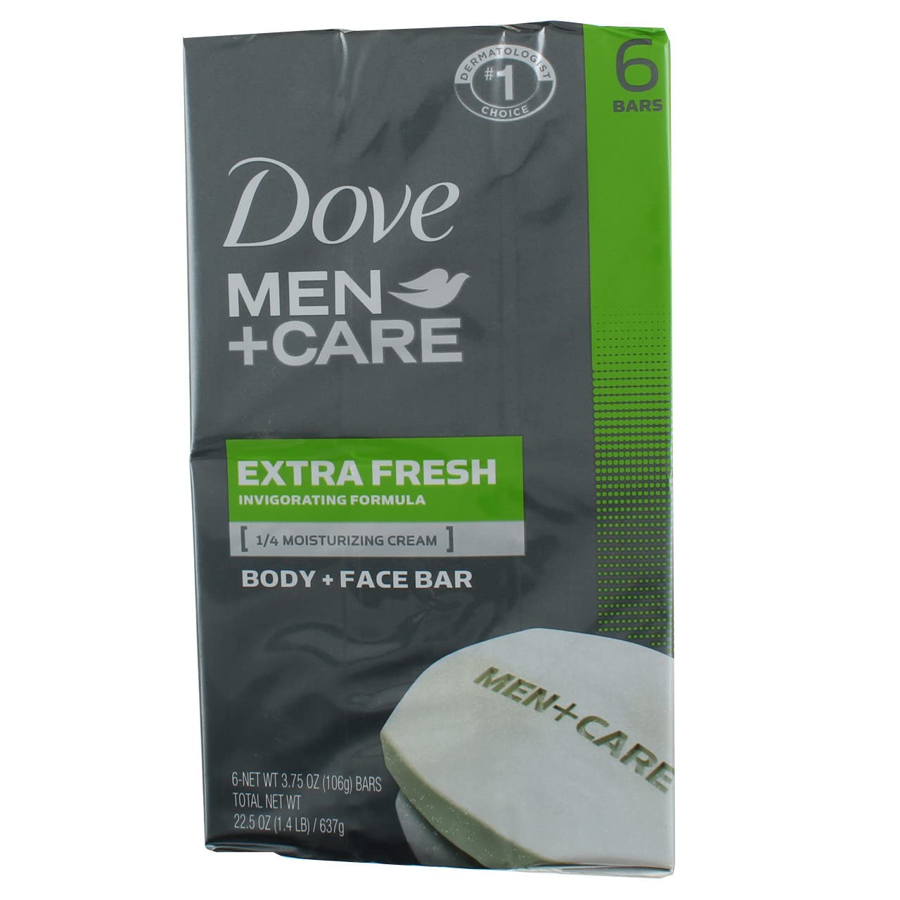 Dove Men+Care Body & Face Bars, Extra Fresh, 4.25 oz bars, 6 ea (Pack of 3) Beauty & Personal Care Dove