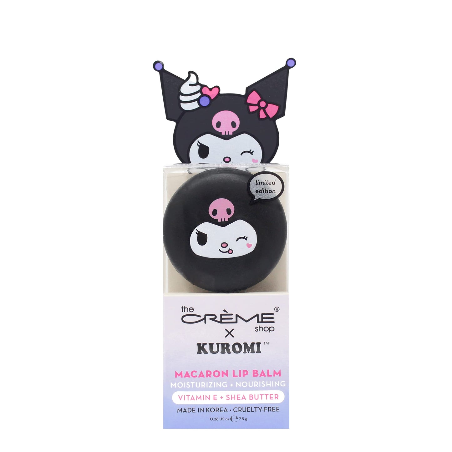 The Crme Shop Kuromi Macaron Lip Balm - Blueberry Smoothie Flavored Beauty & Personal Care The Crème Shop