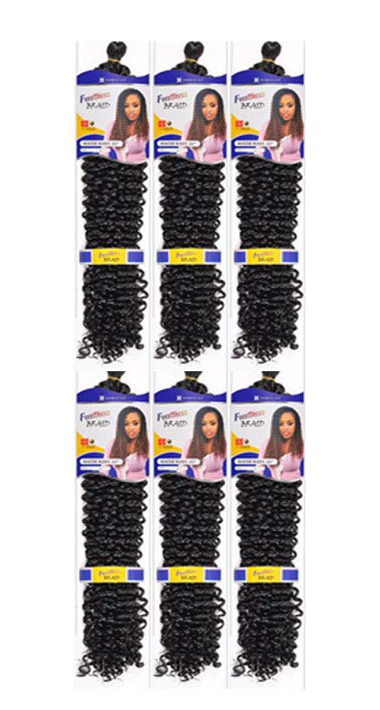 Freetress Braids WATER WAVE 22" (6-Pack, 4 Medium Brown) - Synthetic Crochet Braiding Hair