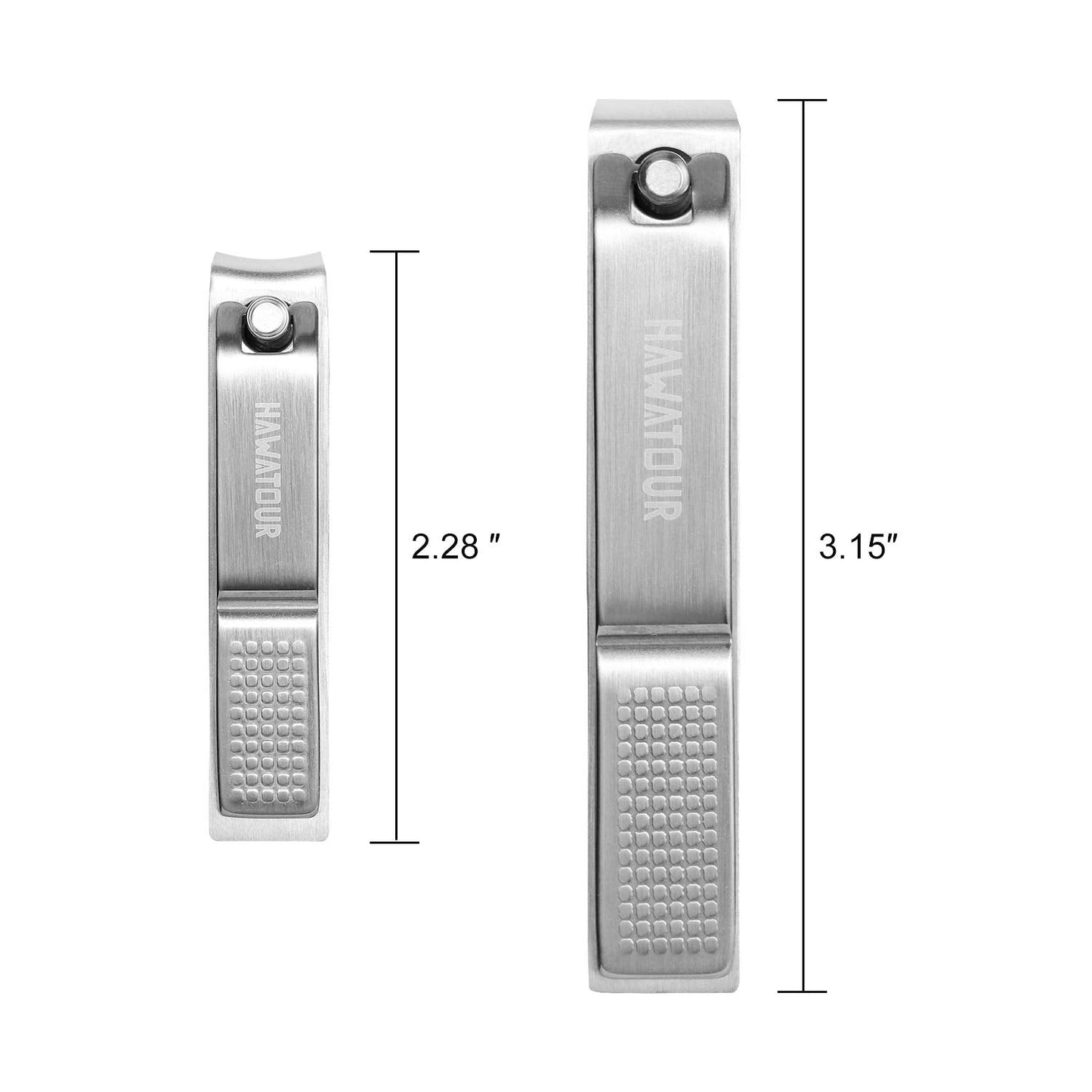 HAWATOUR Nail Clippers Set, Ultra Sharp Sturdy Fingernail and Toenail Clipper Cutters with Visibly Tin Case, Silver Beauty & Personal Care HAWATOUR