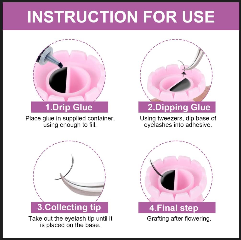 Burboeiy 100PCS Glue Rings Lash Rings for Glue Glue Rings for Eyelash Extensions Eyelash Glue Holder Lash Glue Rings Smart Glue Cups Beauty & Personal Care Burboeiy