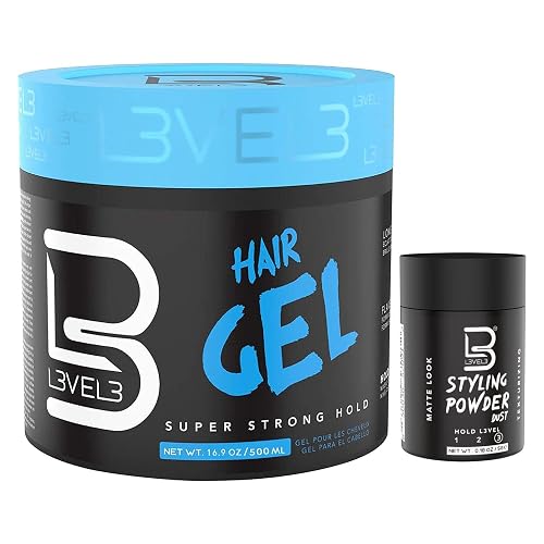 L3 - Hair Gel - Super Strong Hold - Flake Free - Long Lasting Shine - For Men and Women - Level 3 Gel - Add Volume and Texture Beauty & Personal Care L3