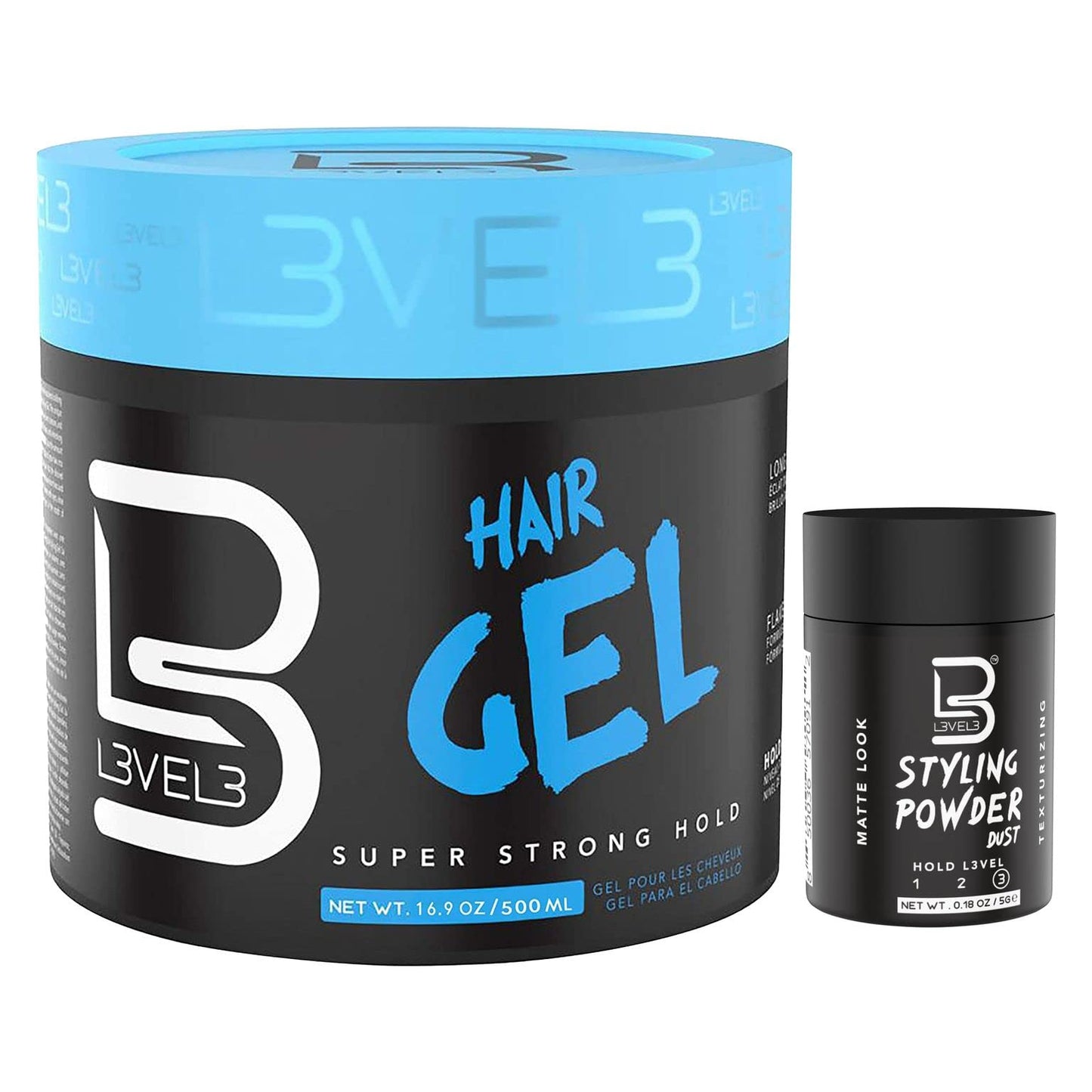 L3 - Hair Gel - Super Strong Hold - Flake Free - Long Lasting Shine - For Men and Women - Level 3 Gel - Add Volume and Texture Beauty & Personal Care L3