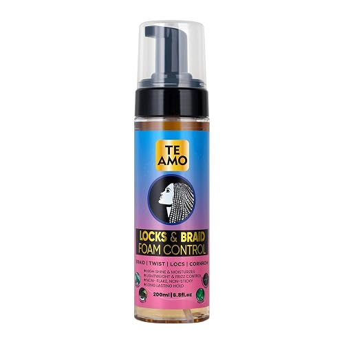 Te Amo Locks & Braid Foam Control - Long-Lasting Braid Foam for braiding | No Frizz or Fraying | Moisturizes & Seals Braids, Locs, Twists & Cornrows Beauty & Personal Care Te Amo