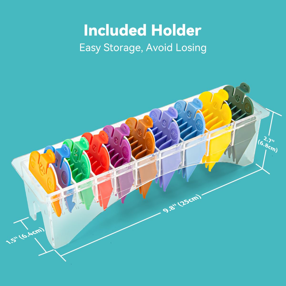 10 Professional Hair Clipper Guards Cutting Guides Compatible with Most Wahl Clippers (Not for All Models) with Organizer, Color Coded Clipper Combs Beauty and Personal Care LAVEST