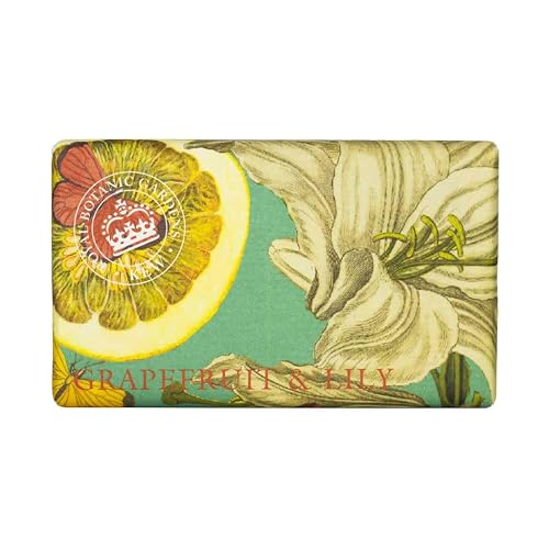 The English Soap Company Royal Botanical Gardens Kew Wrapped Soap Bar, Grapefruit and Lily Scent 240g Beauty & Personal Care The English Soap Company