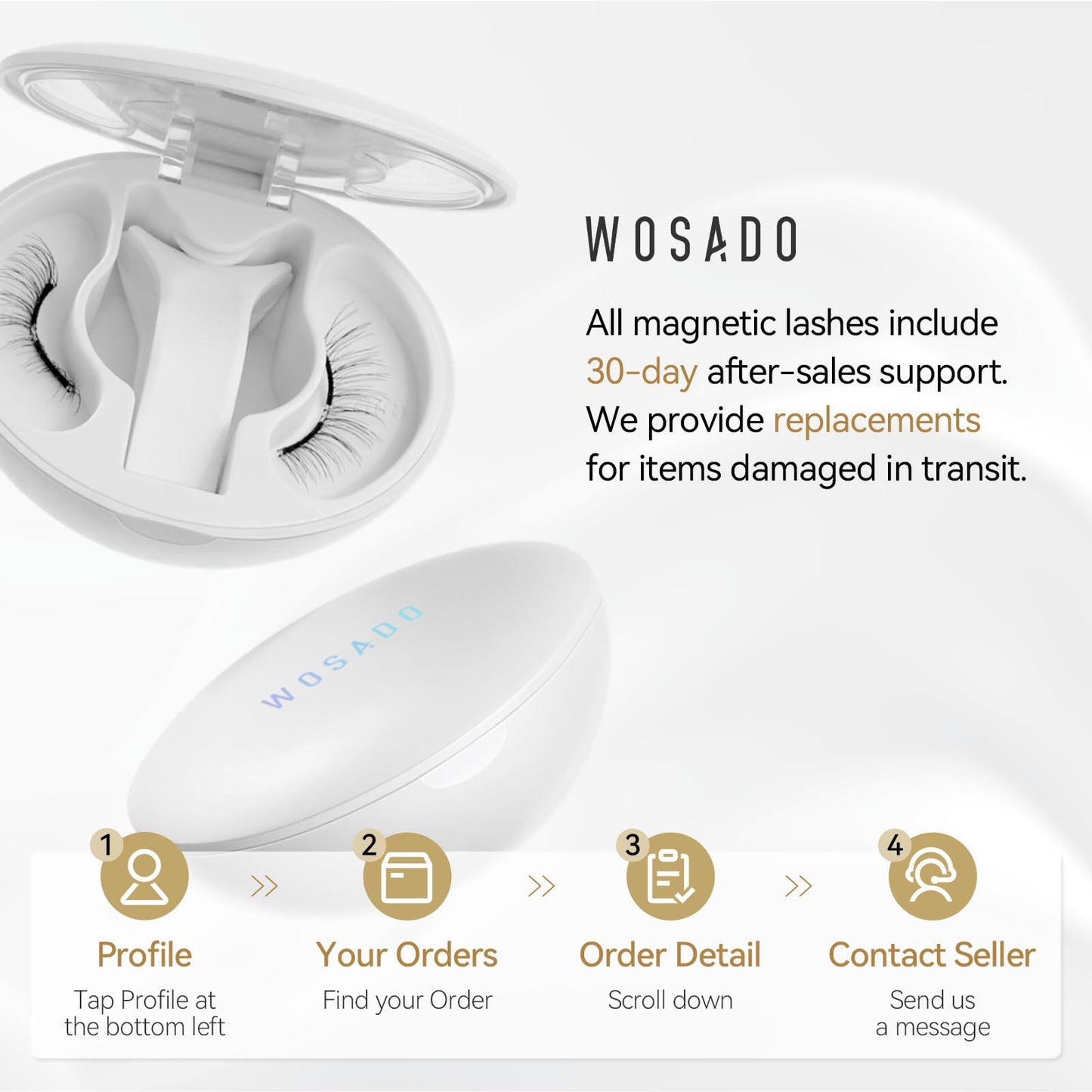 WOSADO Magnetic Eyelashes with Applicator Kit, [V26 Savannah Breez] Reusable Magnetic Lashes without Eyeliner, Glue-free False Lashes, Waterproof Beauty and Personal Care WOSADO