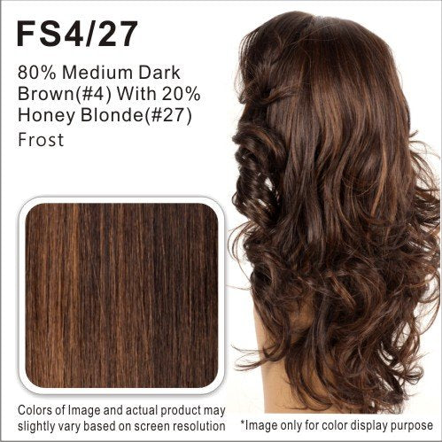 Vivica PB-65v Ponytail Color FS4/27 Fox Wigs 20" Long Mid Back Silky Straight Pocket Bun Heat Friendly Synthetic Extension Drawstring Combs