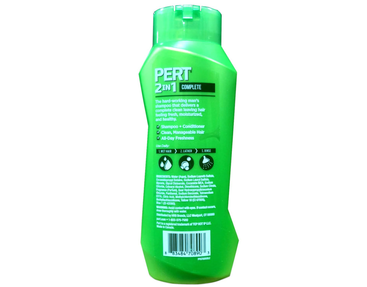 PERT 2 in 1 Complete Clean Shampoo and Conditioner - Mens Shampoo for Daily Use - Hair Conditioner for Men - Removes Dirt, Oil, and Build Up - 4 pc Beauty & Personal Care Pert