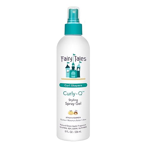Fairy Tales Curly Q Kids Styling Spray Gel - Paraben, Sulfate, Gluten, and Nut Free - For all Types of Curls Including Multi Cultural Hair - 8oz. Beauty & Personal Care Fairy Tales