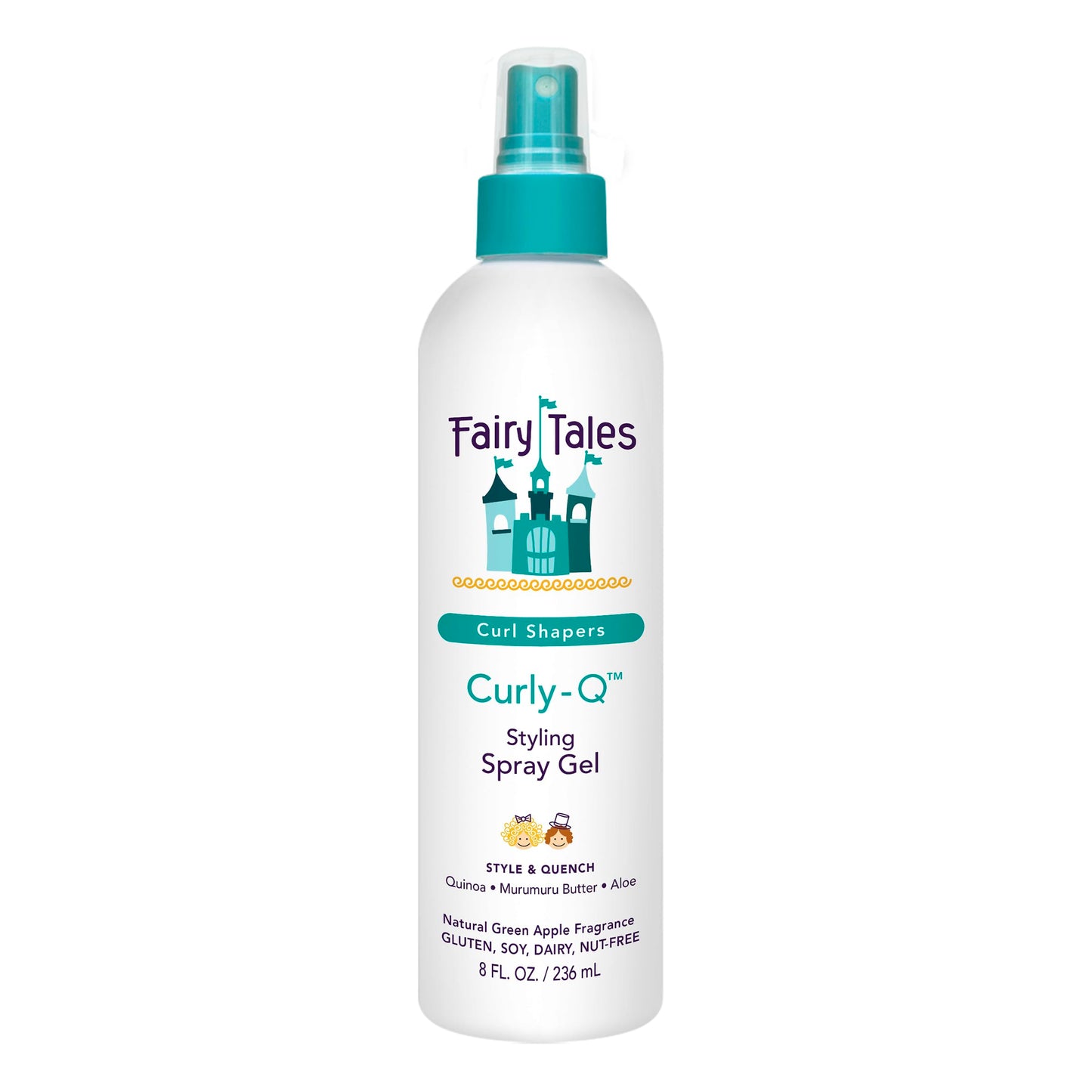 Fairy Tales Curly Q Kids Styling Spray Gel - Paraben, Sulfate, Gluten, and Nut Free - For all Types of Curls Including Multi Cultural Hair - 8oz. Beauty & Personal Care Fairy Tales