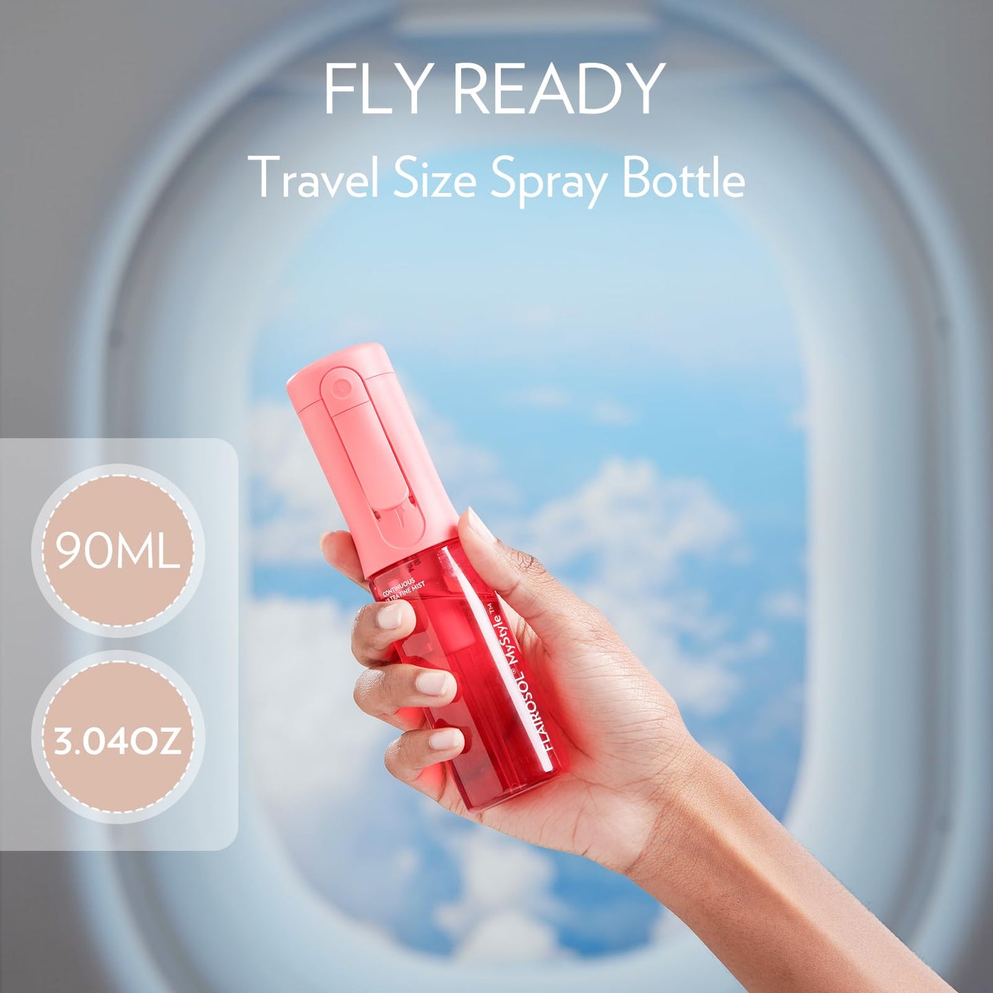 FLAIROSOL MyStyle, Spray Bottle for Hair - Small Travel Spray Bottle, Ultra Fine Continuous Water Mist for Face, Hairstyling, Salon, Cleaning, Beauty Beauty and Personal Care FLAIROSOL