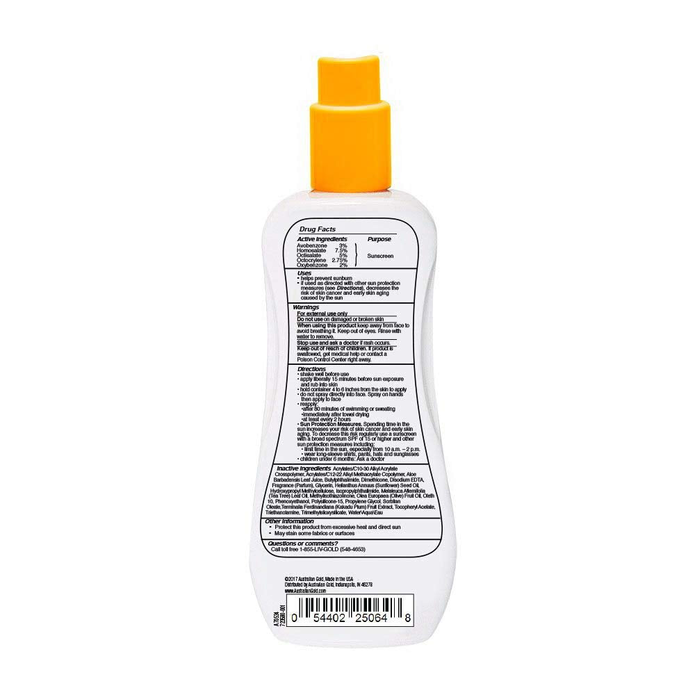 Australian Gold SPF#30 Spray Gel Ultimate Hydration 8 Ounce (Pack of 3) Beauty & Personal Care Australian Gold