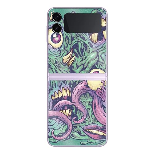 MightySkins Glossy Glitter Skin Compatible with Samsung Galaxy Z Flip 3 - Eyes and Teeth | Protective, Durable High-Gloss Glitter Finish | Easy to Beauty & Personal Care MIGHTY SKINS