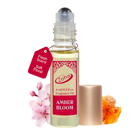 Zoha Amber Bloom | Roll on Perfumes for Women & Men | Alcohol-free Amber Perfume Oil | Travel Size Long Lasting Fragrance | 6ml Roller Beauty & Personal Care Zoha