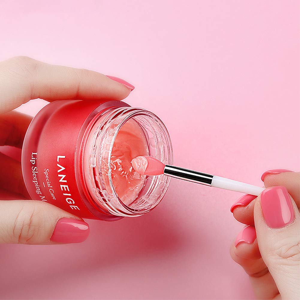 Silicone Lip Brush Set - 2pcs Double-sided Lip Scrubber & Balm Applicator Tools Beauty & Personal Care Finrray