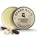 Striking Viking Beard Balm for Men - 2 oz, Vanilla Scent - Light Hold Moisturizer & Beard Conditioner for Men That Softens & Nourishes Coarse Facial Beauty & Personal Care Striking Viking
