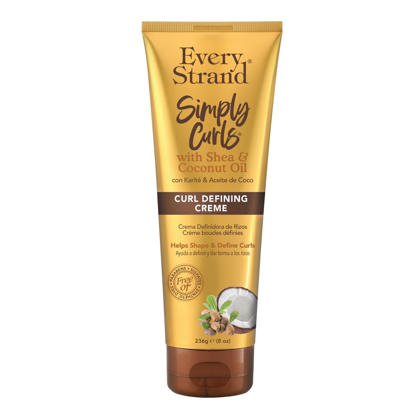 Every Strand Curling Creme Simply Curls Coconut Oil and Shea Butter, 8 oz. Beauty & Personal Care Every Strand