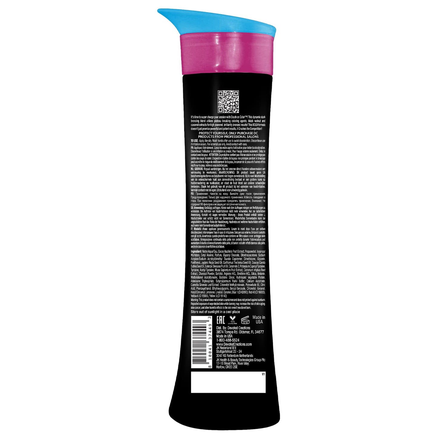 Devoted Creations Crush On Color Tanning Lotion - Super Charged Dark Bronzer - Instant Color Technology - Power Packed with Carrot Oil, Acai Berry Beauty & Personal Care Devoted Creations