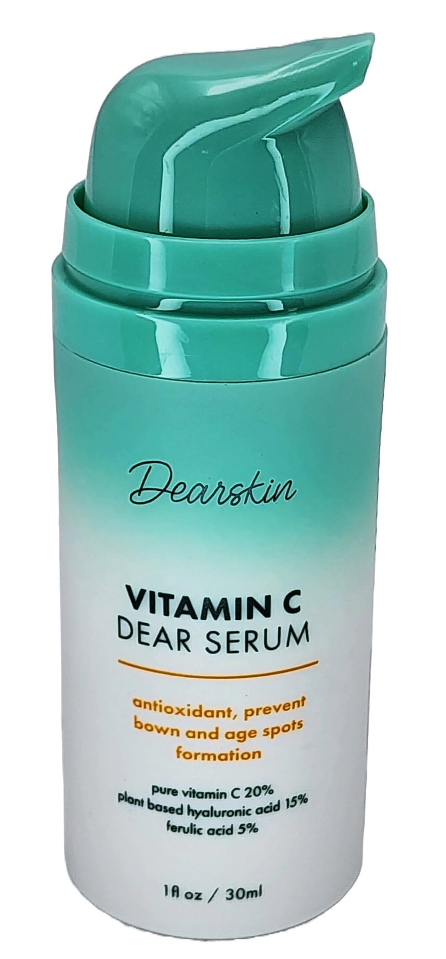 2 PACK Vitamin C Serum 20% - PURE L-ASCORBIC ACID, Ferulic Acid, Hyaluronic Acid Botanic, Vitamin E Organic Cruelty Free for Face and Neck Best Beauty & Personal Care Dearskin